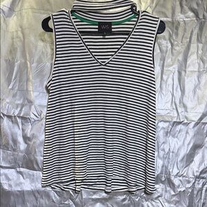 W5 Black and White Striped Tank Top